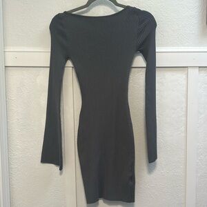 Knitted dress with flare sleeves